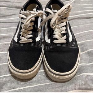 Vans Black and White Low-Top Skate Sneakers